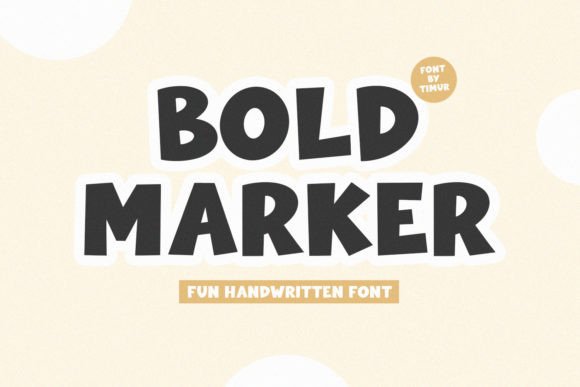 Bold Marker - A Unique Display Font