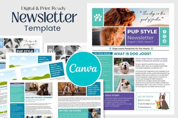 Canva Newsletter Template Dogs and Pets: A Powerful Tool for Creators and Businesses