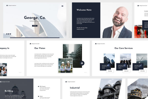 Modern Construction PowerPoint for Professional Presentations