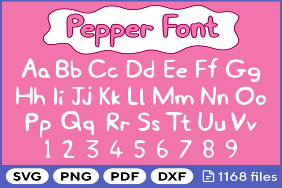 Pig Font SVG PNG PDF DXF for Creative Projects