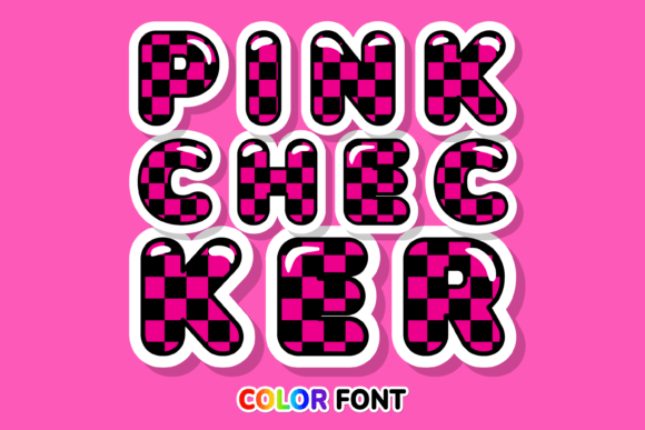 Pink Checker: A Versatile Color Font for Creative Projects