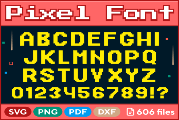 Pixel Font Svg Png Pdf Dxf Alphabet: A Versatile Tool for Creative Projects